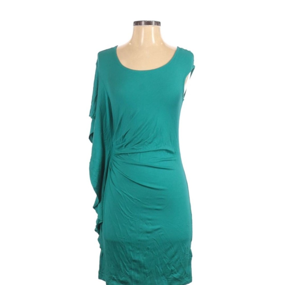 Ella Moss Girl's Best Friend Dress Teal Asymmetrical Bodycon XS